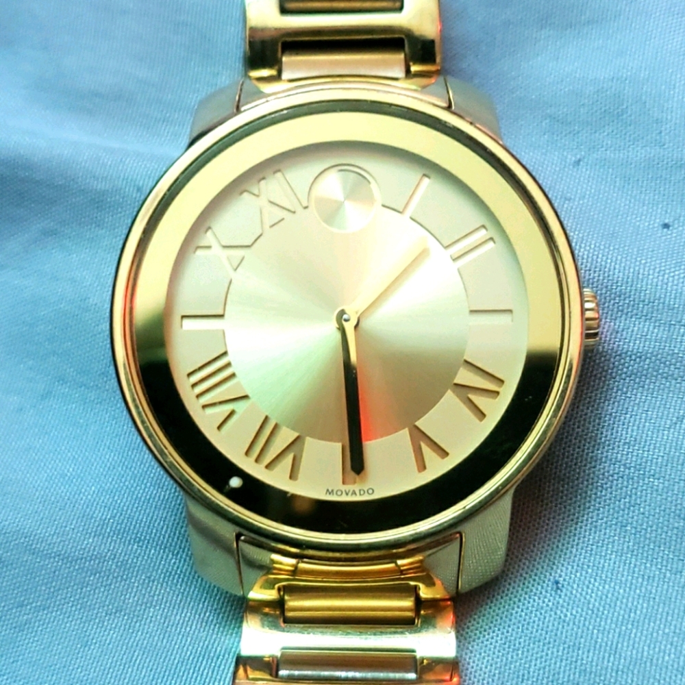 Authentic Movado Bold Two Tone Gold
